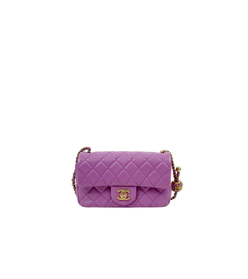 CHANEL Purple Goldball New Mini 64038 158515900 [P]