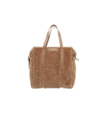 Balenciaga Brown Shearling Bazaar 2WAY Bag 61891 158516553 [P]