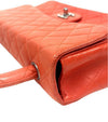 CHANEL Orange Lambskin Quilted Top Handle Tote Bag 64403 158516564 [P]