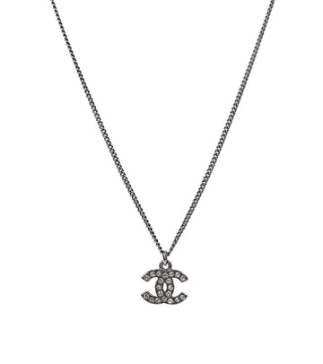 CHANEL Cubic CC Silver Necklace 64332 158520174 [P]