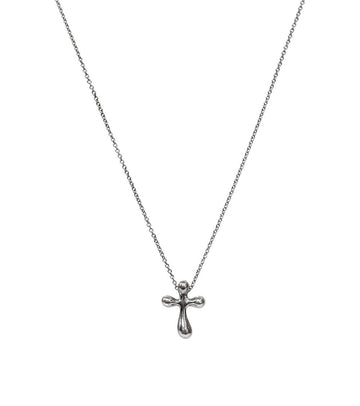 Tiffany & Co Cross Silver Necklace 64144 158520198 [P]