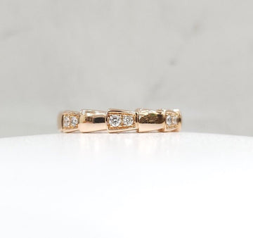 BULGARI 18k ダイヤ セルペンティ バイパーリング 18K ローズゴールド 51号 153292422 [P]