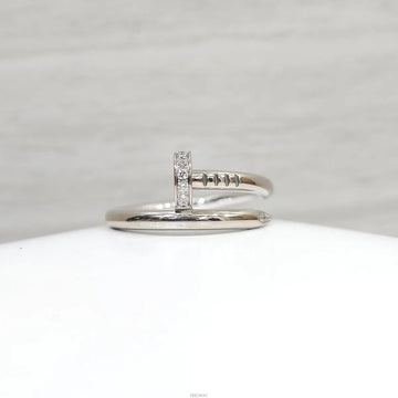 CARTIER 18k Diamant Juste un Clou Klassischer Ring 60 18K Weißgold 158530031 [P]