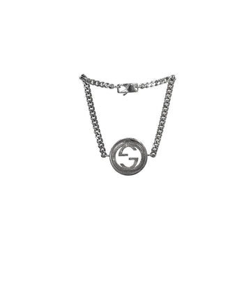 GUCCI ラウンド インターロッキング G シルバー ブレスレット 62689 158530255 [P]