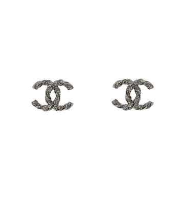 CHANEL Cubic CC Silver Earrings 55004 158530264 [P]