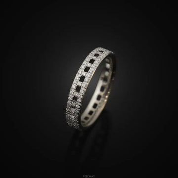TIFFANY & CO 18K Weißgold Diamantring 0,23 CT 11 Größe 3,5 MM 9553388725 158531160 [P]
