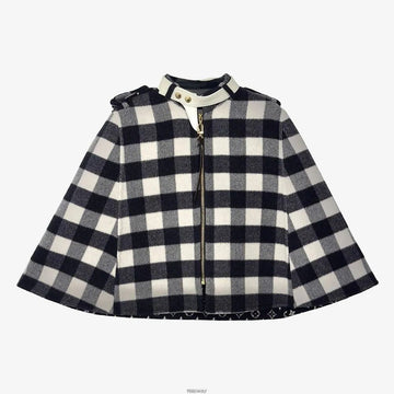 LOUIS VUITTON 未使用 ダブルフェイス チェック ケープ OQ1Z0NNC 158531438 [P]
