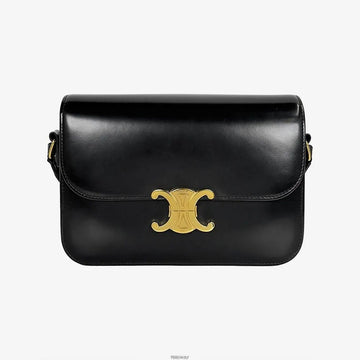 CELINE Klassische Triumph Handtasche Medium Schwarz 675QG19D 158531693 [P]
