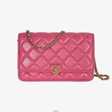 CHANEL Coco Love Heart Turnlock WOC Pink Y9PNICIV 158531814 [P]