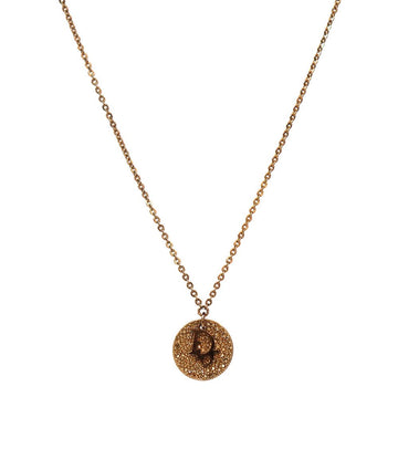 Dior Cubic Round Oblique Gold Necklace 64992 158543153 [P]