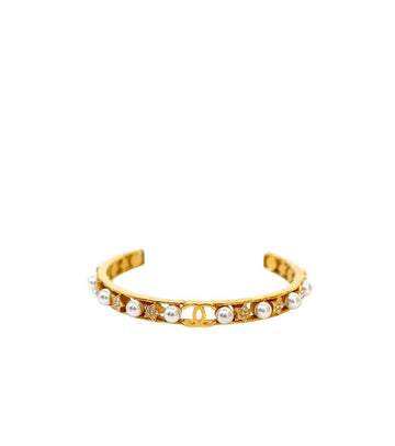 CHANEL Pearl Crystal Bracelet 64265 158543196 [P]