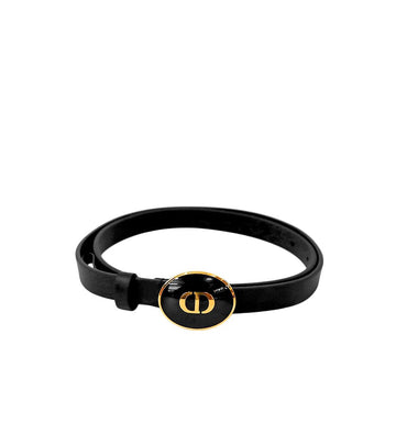 DIOR Schwarzer Teddy CD Logo Gürtel 63595 158543216 [P]