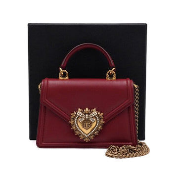 DOLCE & GABBANA Devotion Herzlogo Klappen Top Handle Tote Bag Rot 158543265 [P]