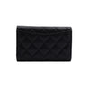 CHANEL Black Caviar Leather Silver CC Logo Flap Classic Women's Wallet AP0232 158545827 [P]