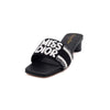 DIOR KCO112EZD Mules mit schwarzem Dwey Heel für Frauen, weißen Stickereien, Modellnummer aa65963 158545900 [P]