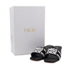DIOR KCO112EZD Mules mit schwarzem Dwey Heel für Frauen, weißen Stickereien, Modellnummer aa65963 158545900 [P]