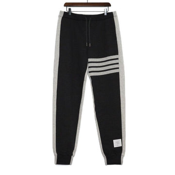 Thom Browne Black Cotton Loopback 4-Bar Colorblock Men's Sweatpants AA66131 158559262 [P]