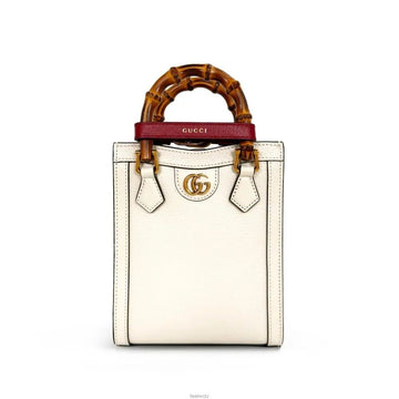 GUCCI ダイアナ トートバッグ ミニ ホワイト 739079 156746604 [P]
