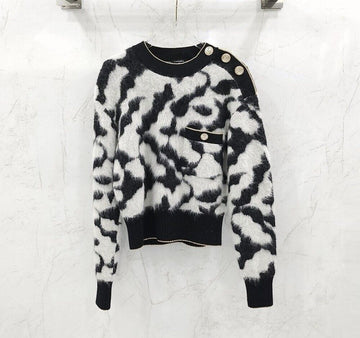 CHANEL Alpaca Knit with CC Logo Button P64710 152160826 [P]