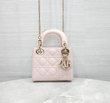 DIOR レディース スモールバッグ パウダーピンク リザード ハンドル M0505ODHF 157148638 [P]