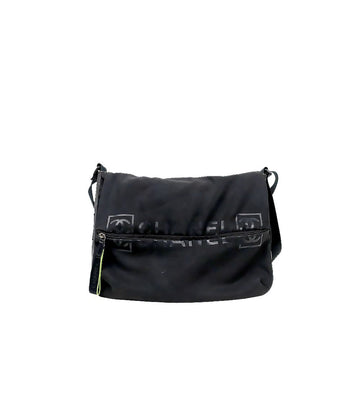 CHANEL Schwarze Nylon Sport Messenger Crossbody Tasche 59507 158584763 [P]