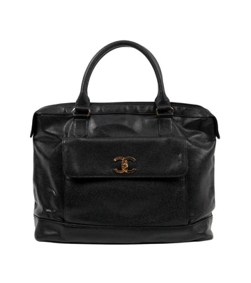 CHANEL Schwarze Caviar-Skin-Tote-Tasche 65442 158584898 [P]