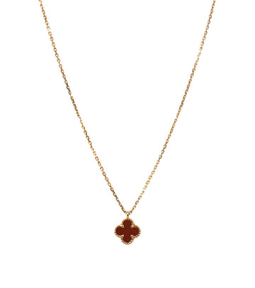 VAN CLEEF & ARPELS 18k Gold Sweet Alhambra Karneol Halskette 65221 158585674 [P]