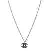 CHANEL Choco Bar CC Silver Necklace 65011 158585708 [P]