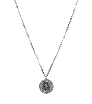 Dior Cubic Round Oblique Silver Necklace 63748 158585717 [P]