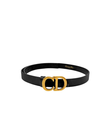 Dior Black Logo Belt Size 75 64904 158585873 [P]