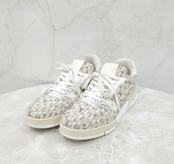 LOUIS VUITTON LV モノグラムストライプトレーナースニーカー 151226698 [P]