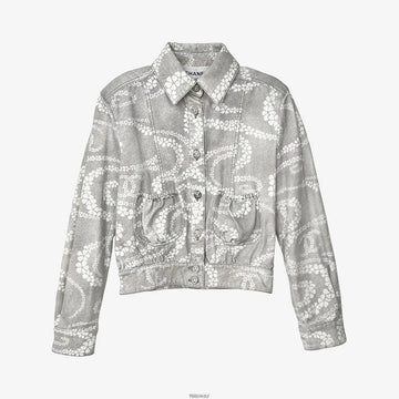 CHANEL Cocobee Floral Denim Blouson Jacket 36 P78613 158588488 [P]