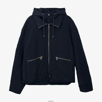 HERMES Ungebrachte Kapuzenjacke Marineblau AFD212138C 158589946 [P]