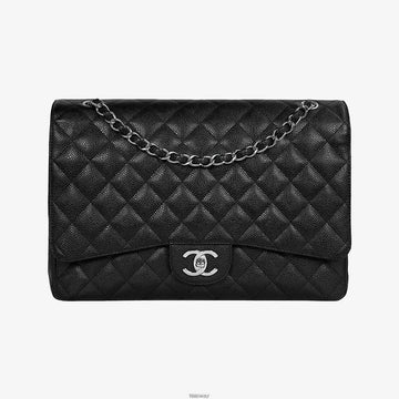 CHANEL Klassische Caviar Flap Bag Maxi Schwarz A58601 158590445 [P]