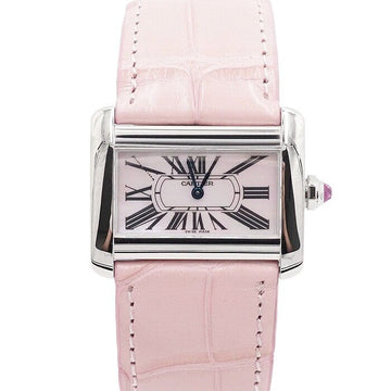 CARTIER Tank Divan Mini Quarz 32mm Lederarmband Damenuhr 158592399 [P]