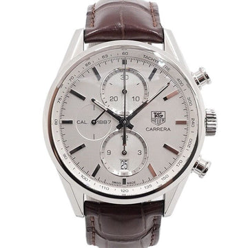 Tag Heuer Chronograph 41mm Automatic Leather Strap Men's Watch AA65755 158592409 [P]