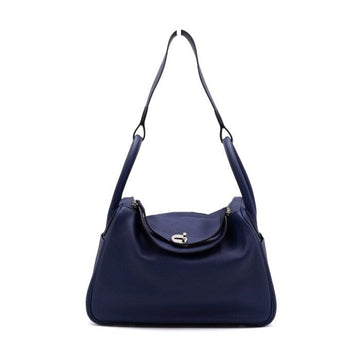 Hermes LINDY 30 Navy Swift Tote and Shoulder Bag AA66306 158592781 [P]