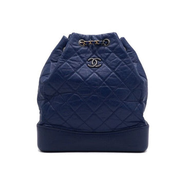 CHANEL Dunkelblaues Kalbsleder Gabrielle Mittelgroßer Damen Rucksack A94502 158592791 [P]