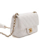 CHANEL Mini Classic Size White Lambskin Shoulder Bag with Gold Chain 2203 158592810 [P]