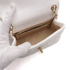 CHANEL Mini Classic Size White Lambskin Shoulder Bag with Gold Chain 2203 158592810 [P]