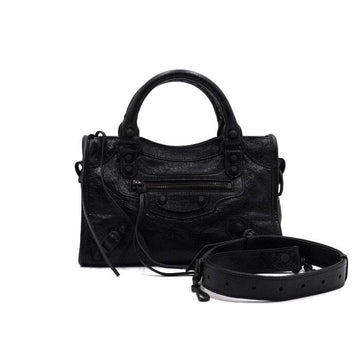 BALENCIAGA Le City Mini Tote Bag Schultertasche Umhängetasche Schwarz 806395 158592816 [P]