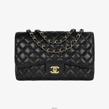 CHANEL Klassische Fischleder Umhängetasche groß Schwarz 13. Serie OCIXOE2L 158595712 [P]