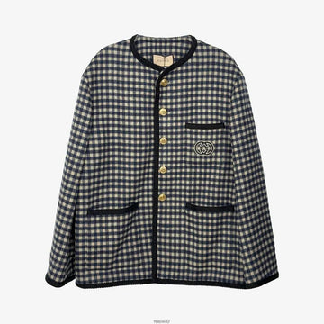 GUCCI Interlocking G Woll-Gingham-Jacke 112218 158595829 [P]