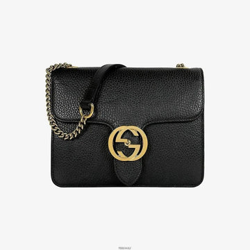 Gucci Interlocking Chain Shoulder Bag Black 510304 158596394 [P]