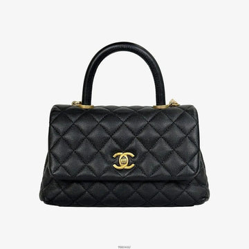 CHANEL Caviar Coco Handle Small Black 27 158597382 [P]