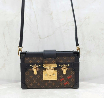 LOUIS VUITTON Petite Malle Monogram Reverse Canvas Schultertasche M45943 150314973 [P]