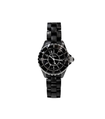 CHANEL J12 Quarz Uhr 34mm Schwarz 59410 158609580 [P]