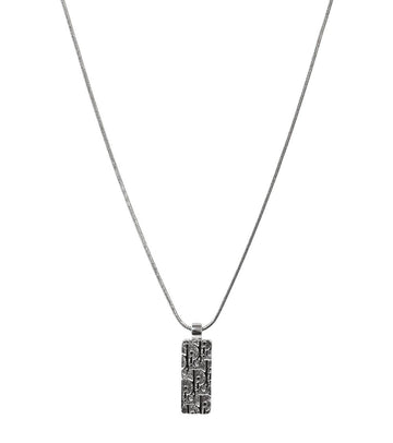 DIOR Cubic Oblique Plate Silber Halskette 64999 158609594 [P]