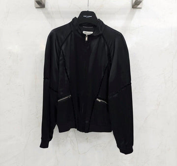 Saint Laurent Silk Satin Teddy Bomber Jacket 154224712 [P]