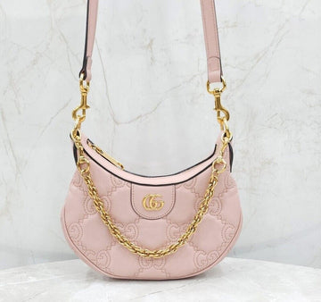 Gucci gg Light Pink GG Matelassé Quilted Mini Chain Bag 739736 149096308 [P]